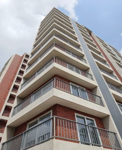 Red brick texture high-rise project Ahmedabad