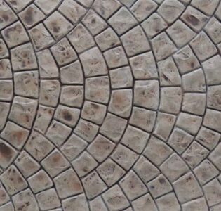 Stamped floor finish grey tone