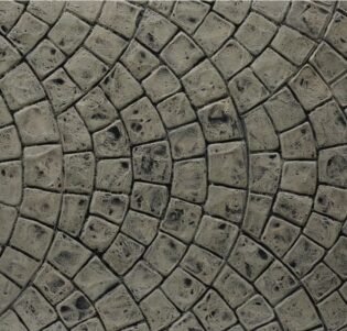 Stamped floor finish mauve tone